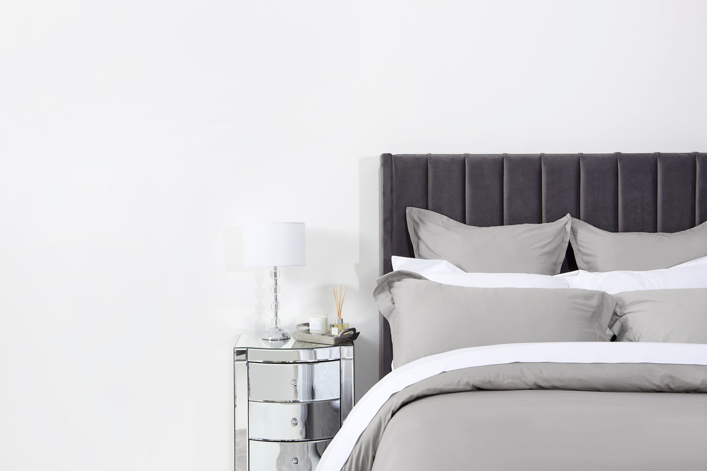 Organic Bedding Set Pewter – 100% Natural Cotton