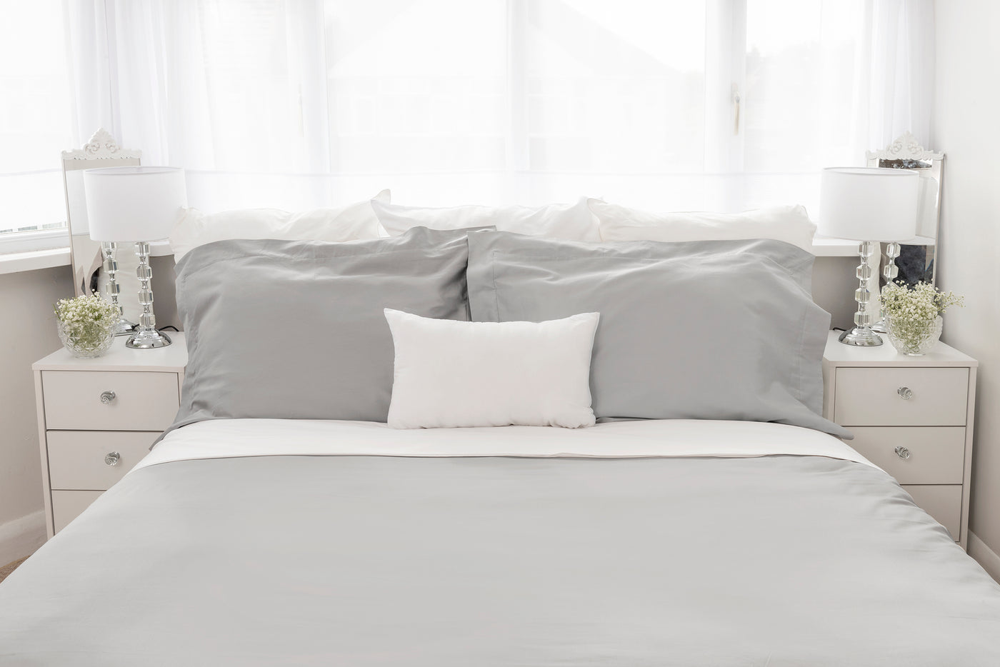Organic Pillowcase Pewter – 100% Natural Cotton