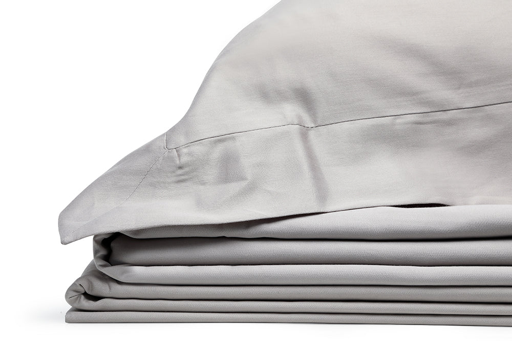 Organic Bedding Set Pewter – 100% Natural Cotton