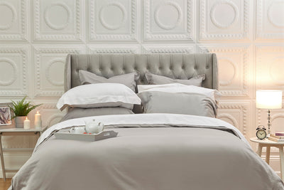 Organic Bedding Set Pewter – 100% Natural Cotton