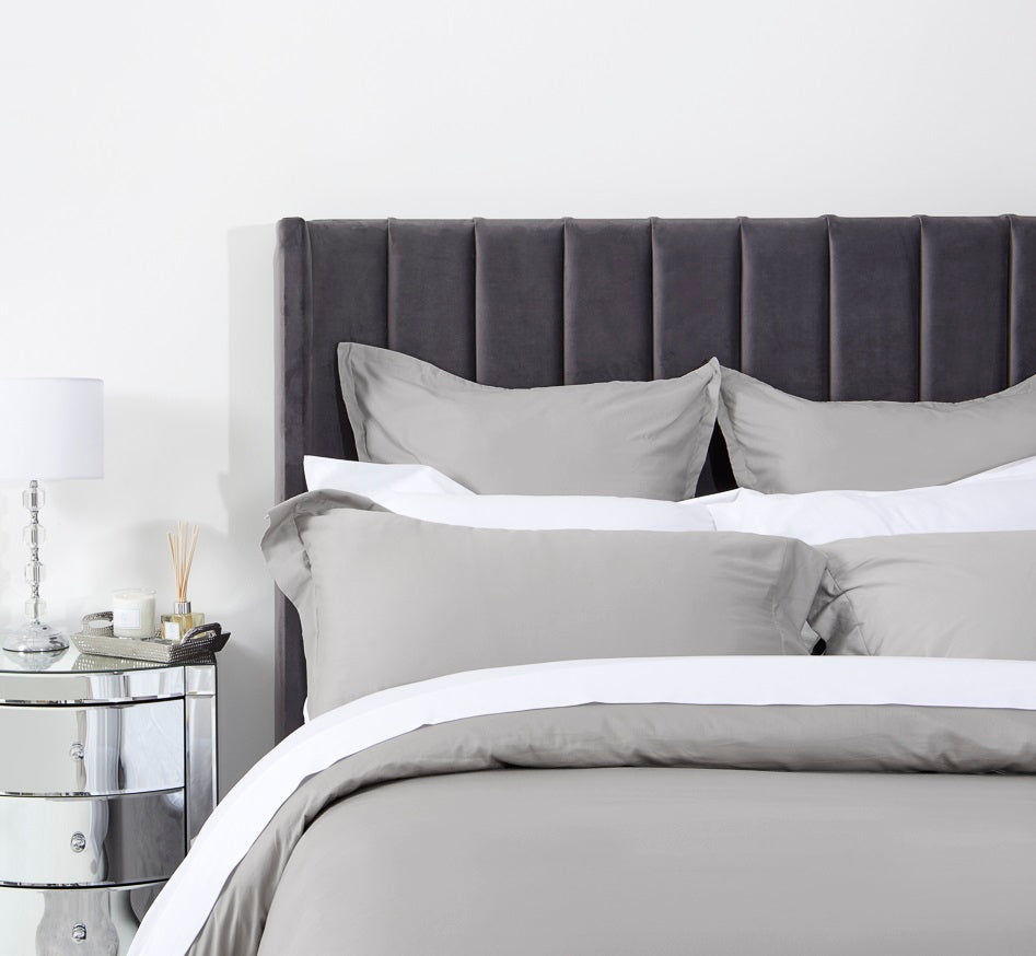 Organic Bedding Set Pewter – 100% Natural Cotton